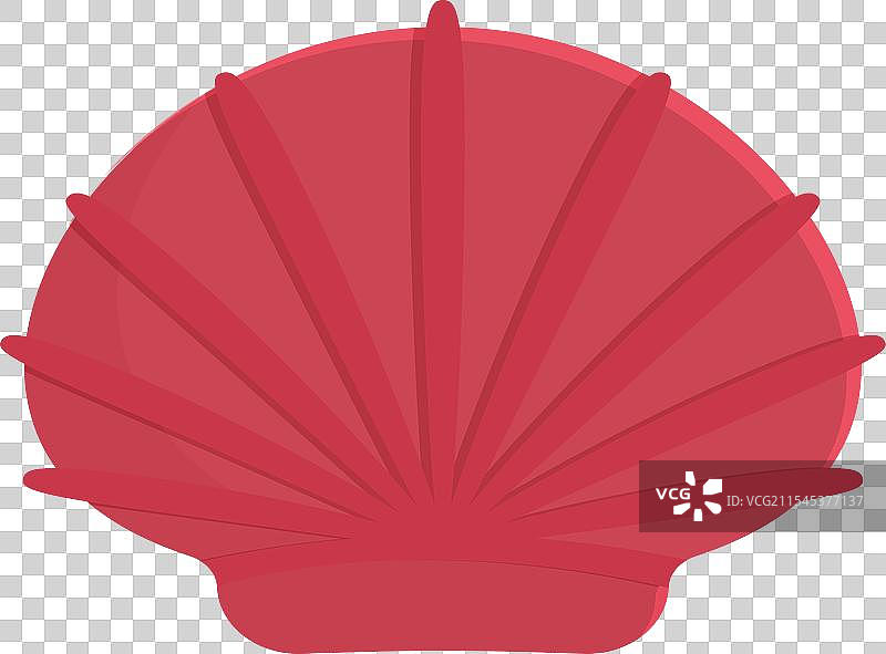 巴厘岛红色贝壳图标卡通海滩图片素材