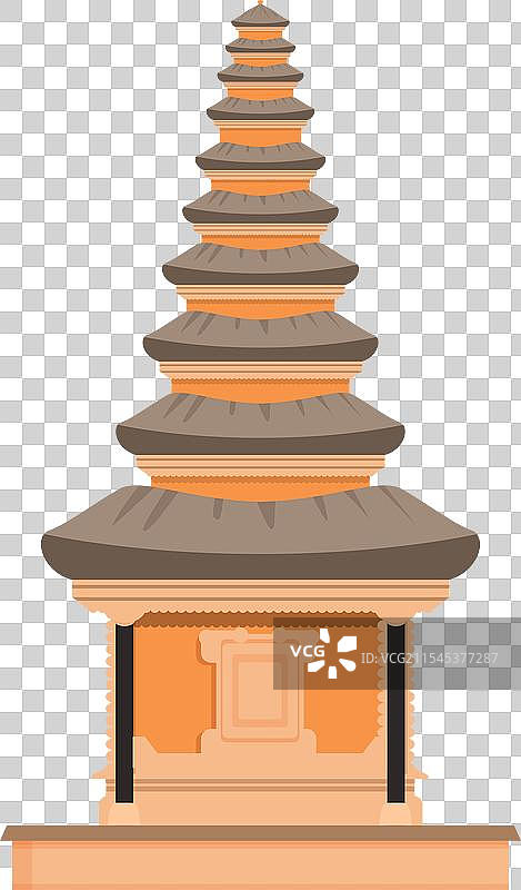 巴厘岛大庙图标卡通老岛图片素材