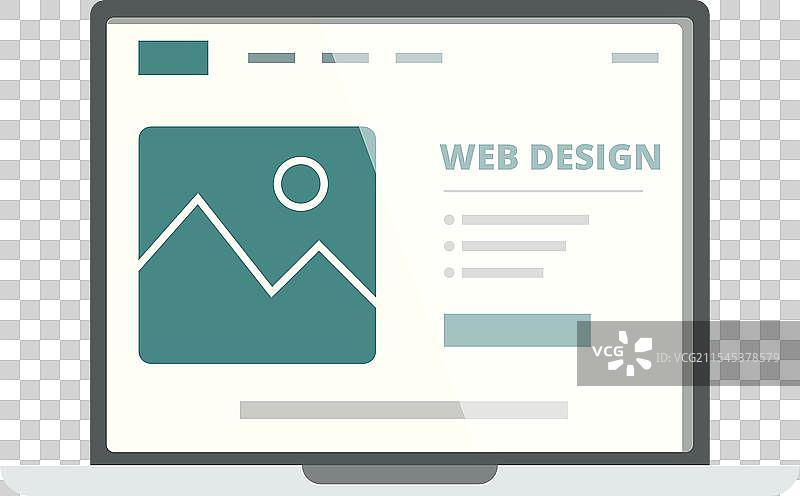 现代笔记本电脑网页设计图标卡通视图图片素材