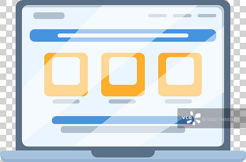 现代新款卡通笔记本电脑网站设计图标图片素材