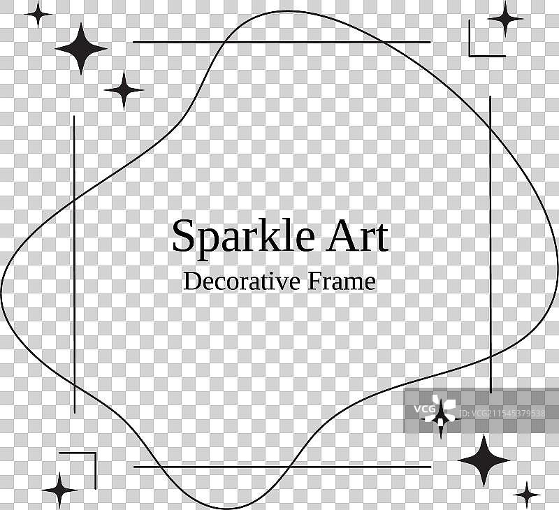 闪亮的单线框极简方框图片素材