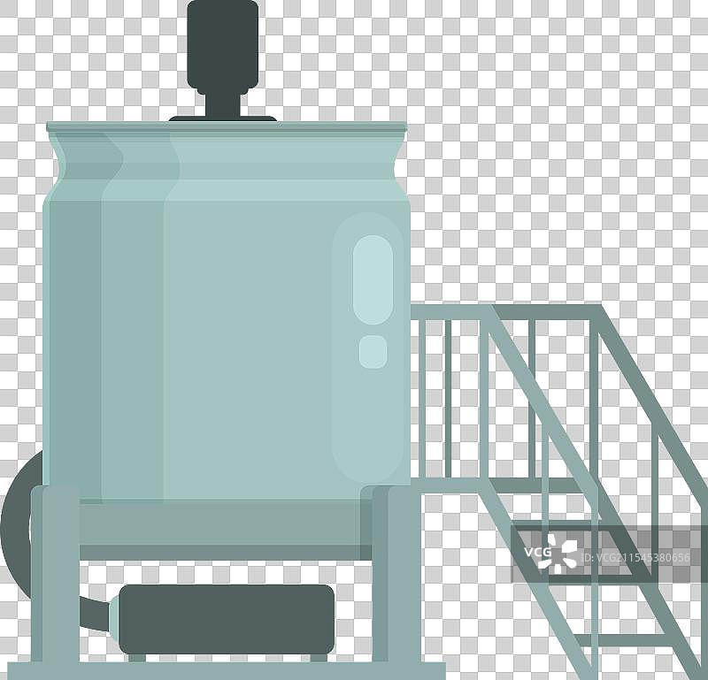 大罐肥皂生产图标卡通风格图片素材