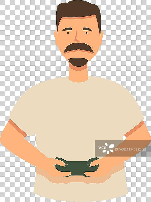 父亲视频游戏玩家图标卡通形象图片素材