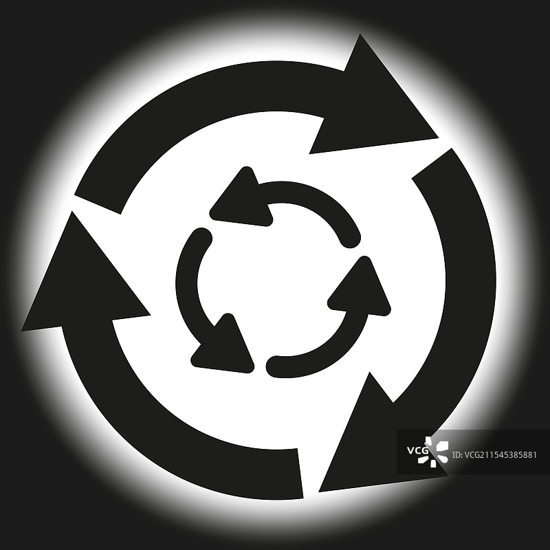 箭头循环回收运动中的连续性图片素材