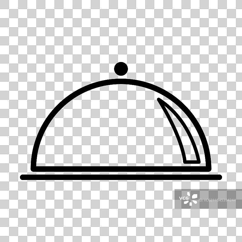 服务员托盘图标菜品菜单餐厅网页符号图片素材