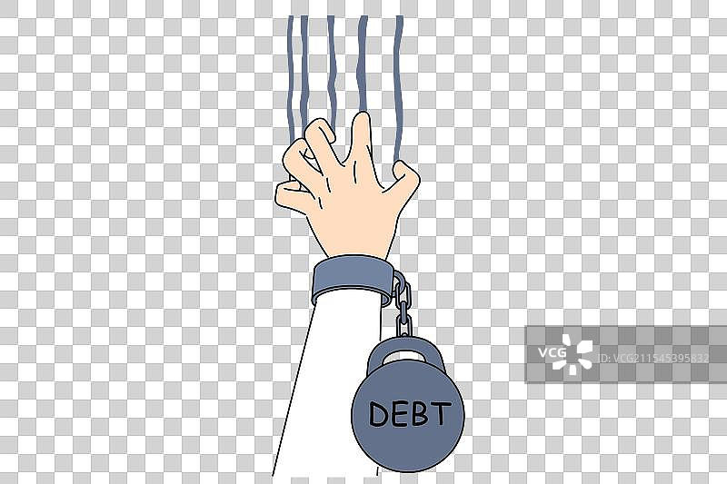 手握大距离的男人在抓墙图片素材