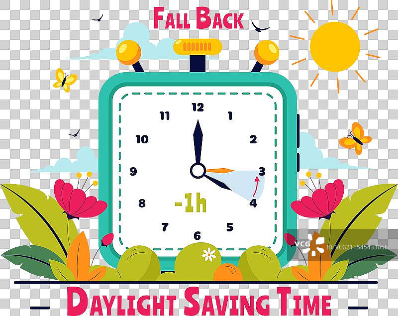 夏令时与闹钟图片素材