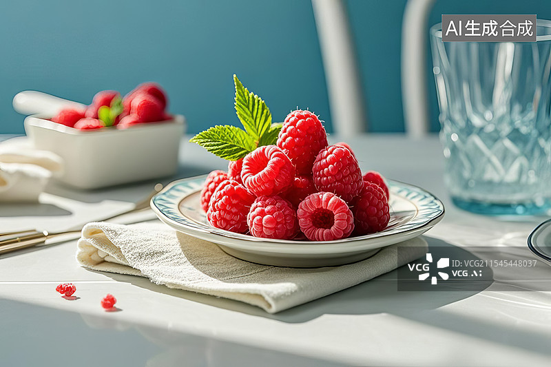 【AI数字艺术】覆盆子图片素材