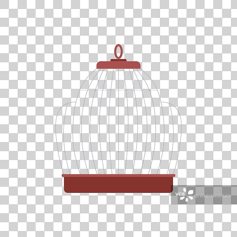 装饰性的空鸟笼，适合家养鸟类图片素材