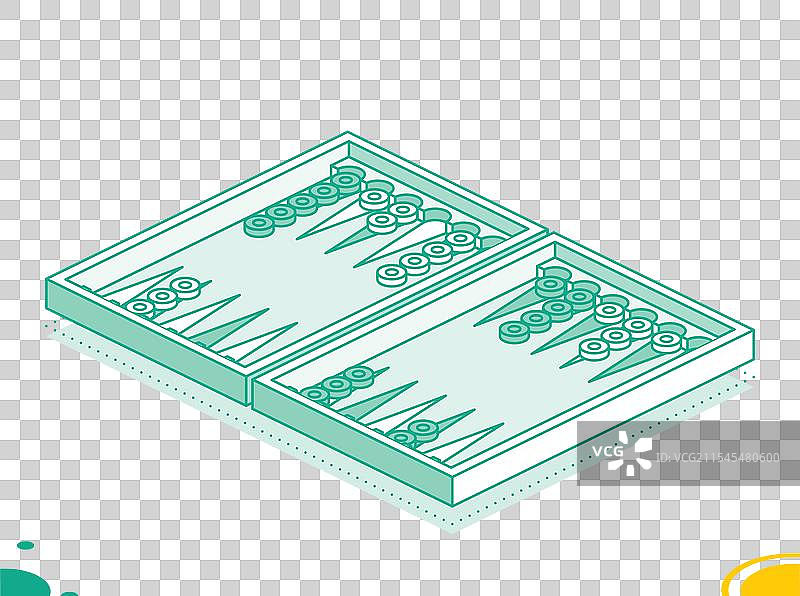 等距的西洋双陆棋桌游休闲桌图片素材