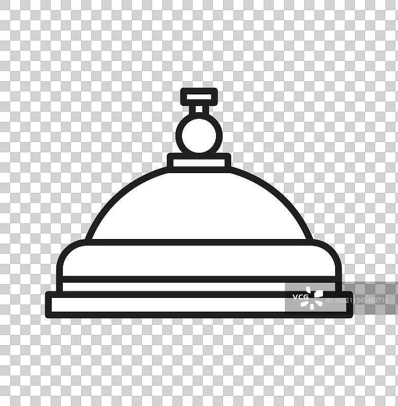 酒店服务铃轮廓接待铃图标图片素材