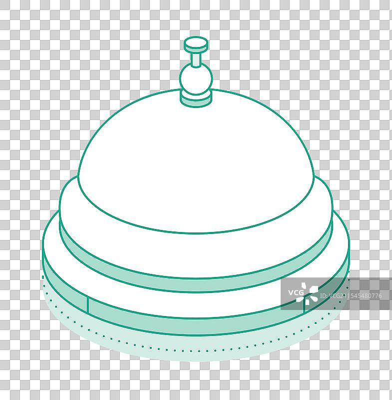 等距酒店服务铃轮廓接待处图片素材