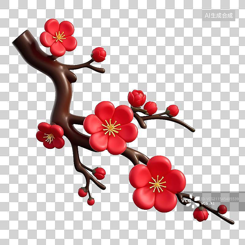 【AI数字艺术】梅花图片素材