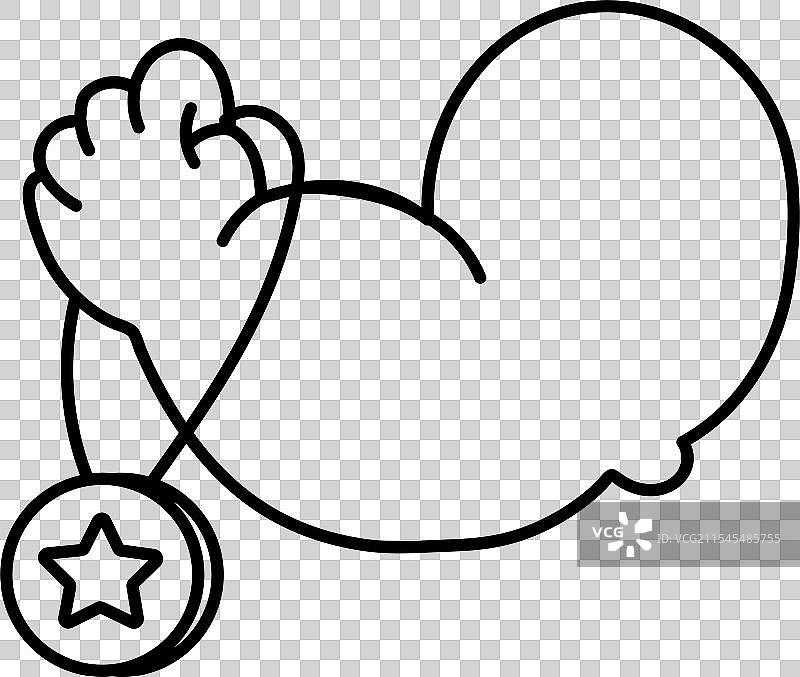 罗丹博物馆图标，涂鸦风格图片素材