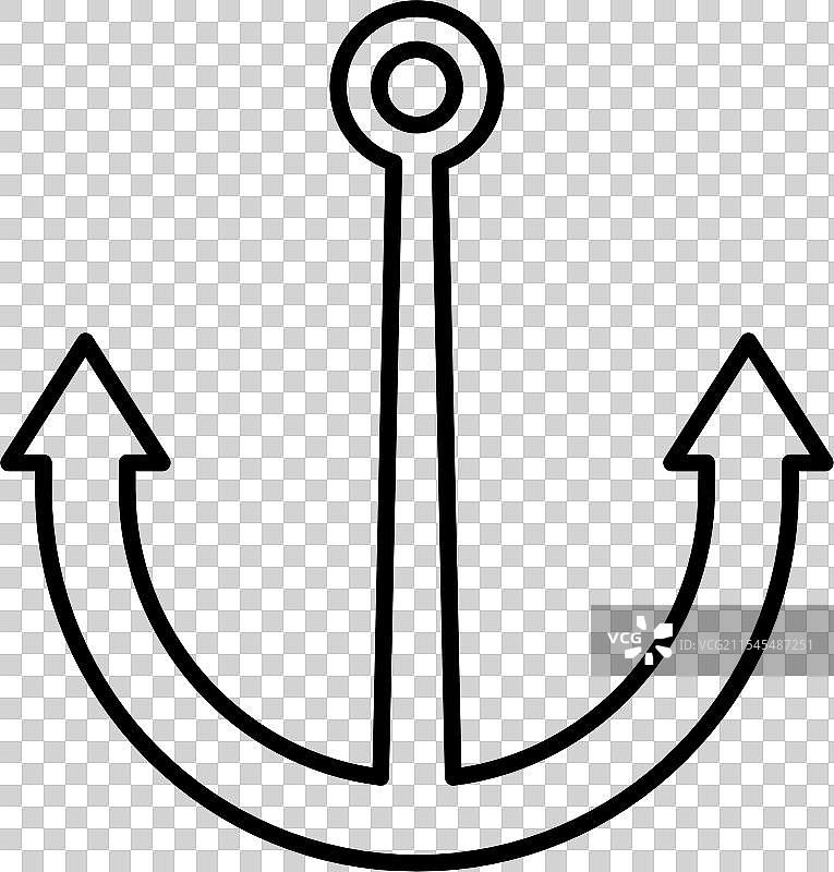 锚点线条图标设计图片素材