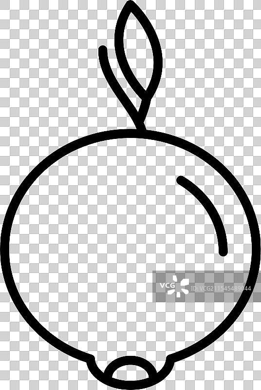 丑橘水果线条图标设计图片素材