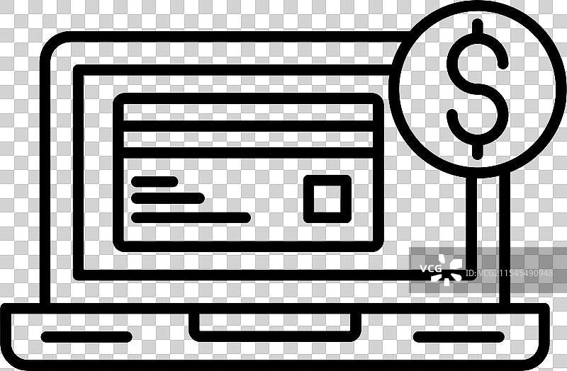 支付方式线条图标设计图片素材