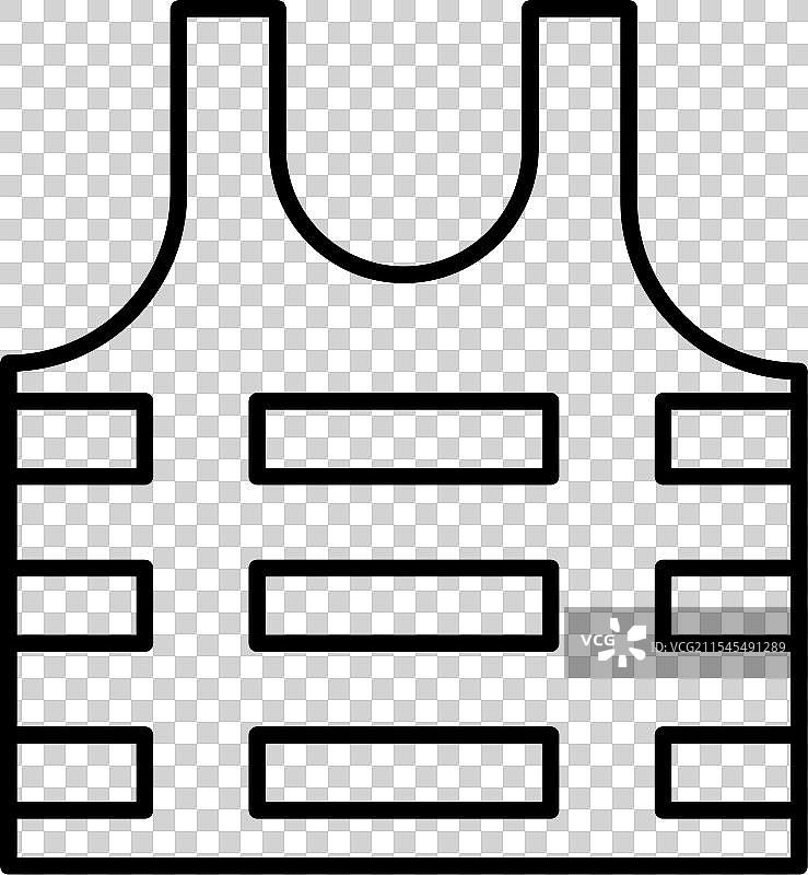 防弹背心线条图标设计图片素材