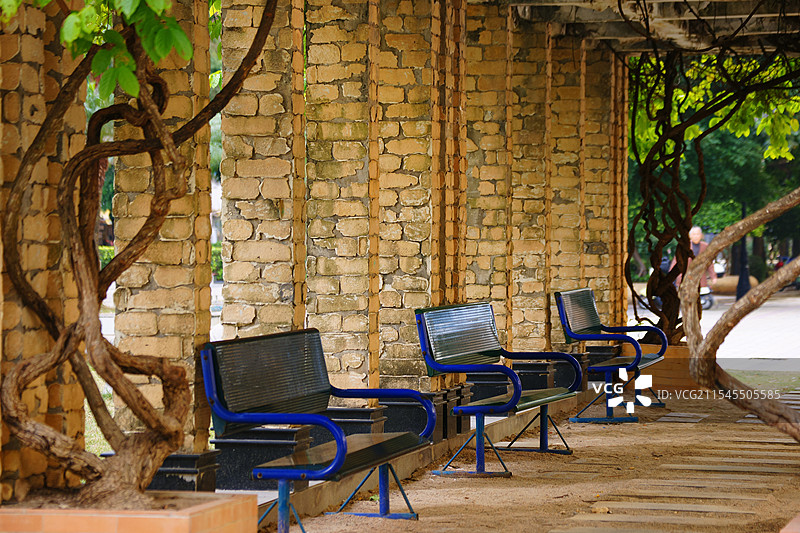 小区休闲椅图片素材