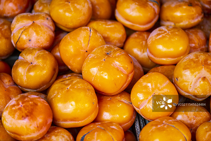 东北冻柿子图片素材