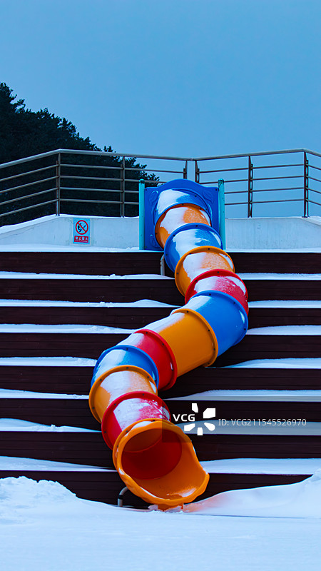 大连菱角湾滑梯图片素材