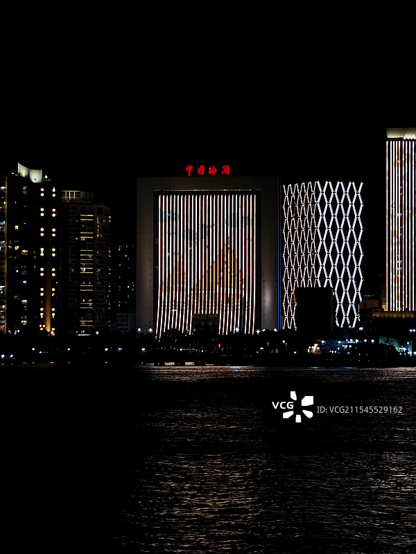 鹭江夜游之鹭江沿岸夜景风光图片素材