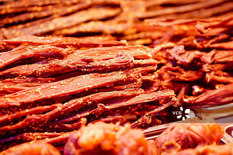 新鲜牛肉牦牛肉干图片素材