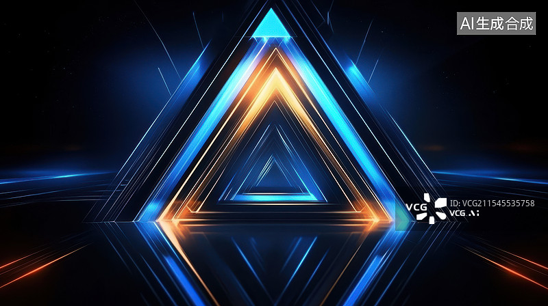 【AI数字艺术】科技感虚拟时空概念背景图片素材