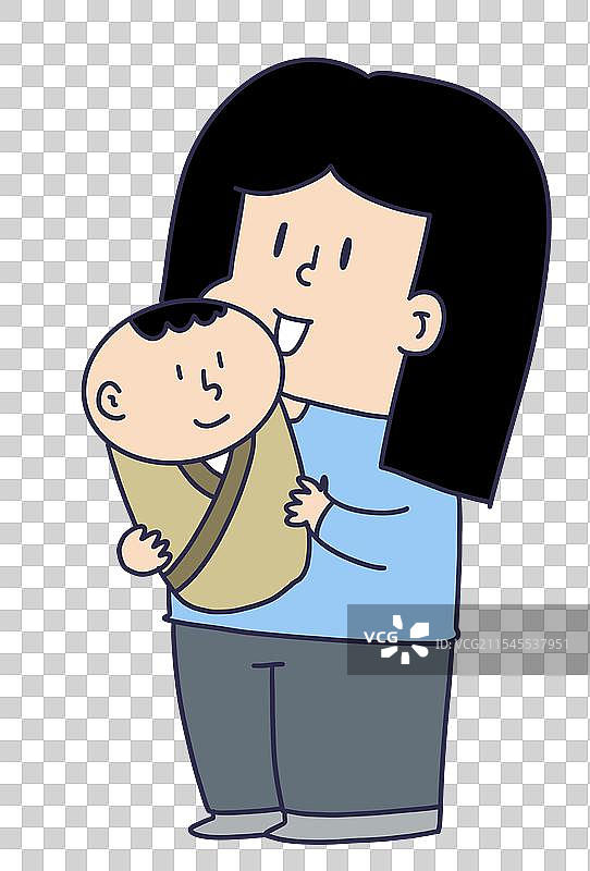 抱着孩子的妈妈，月嫂，坐月子图片素材