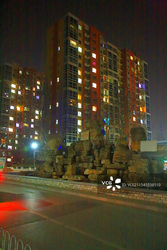 火树银花不夜天，华灯普照福灯艳霓虹闪烁蛇年到，千年大计看雄安雄安新区雄县图片素材