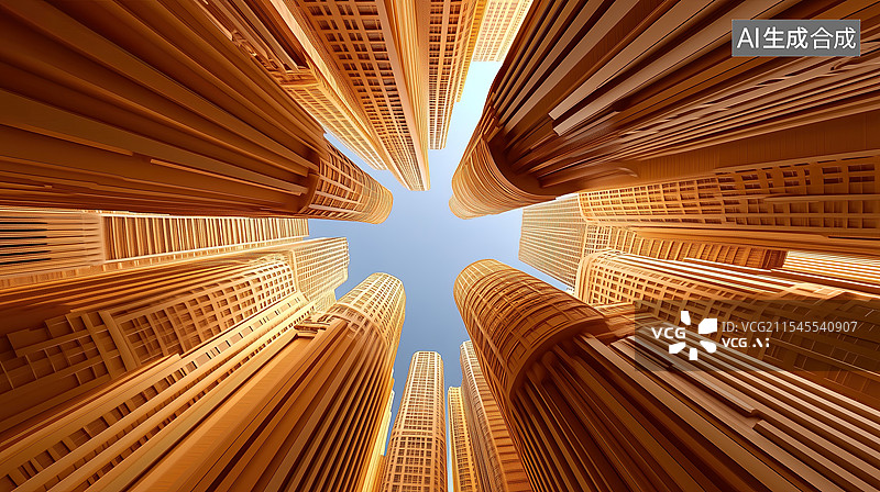 【AI数字艺术】钢铁森林的夜色图片素材