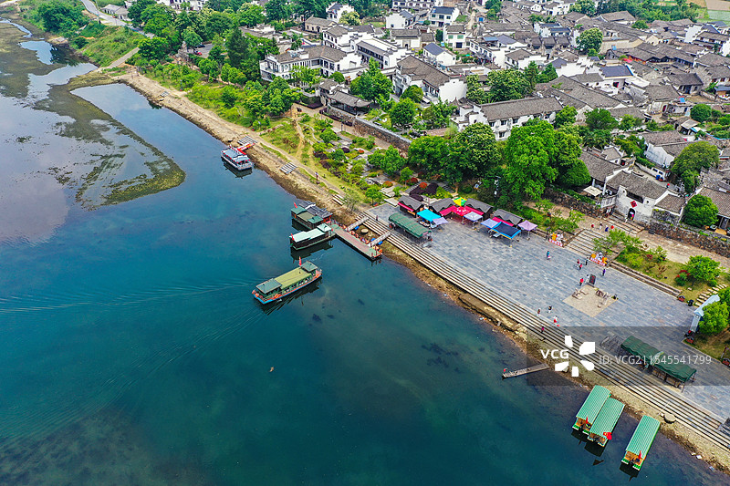 东园古渡+安徽省宣城市泾县桃花潭风景区图片素材