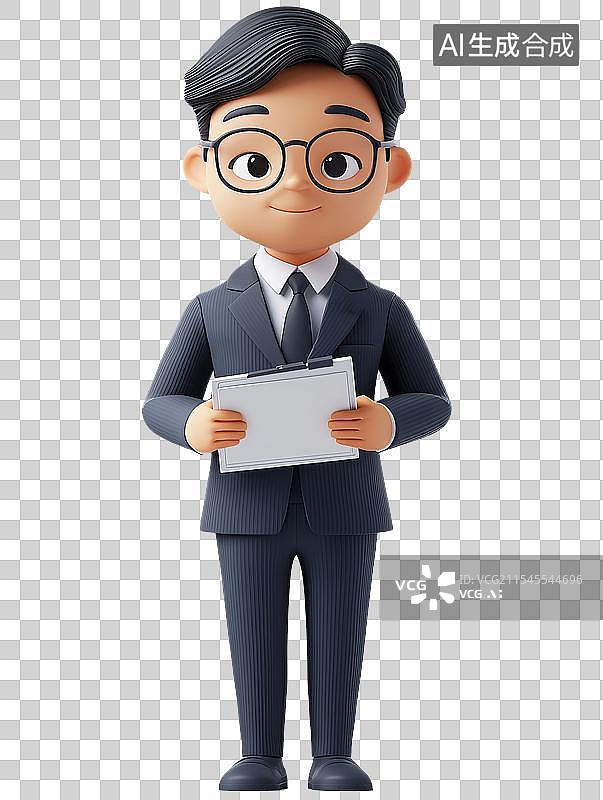 【AI数字艺术】3D金融办公人物男士图片素材