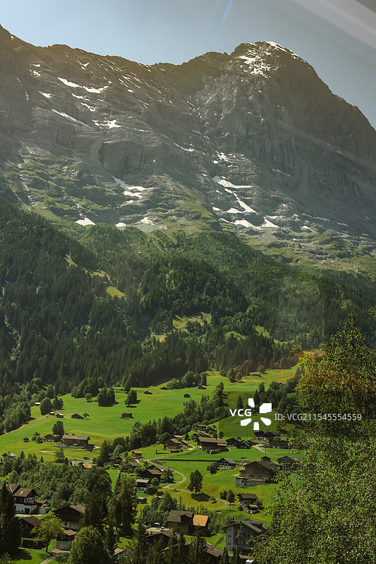 瑞士，阿尔卑斯雪山，菲斯特山峰图片素材