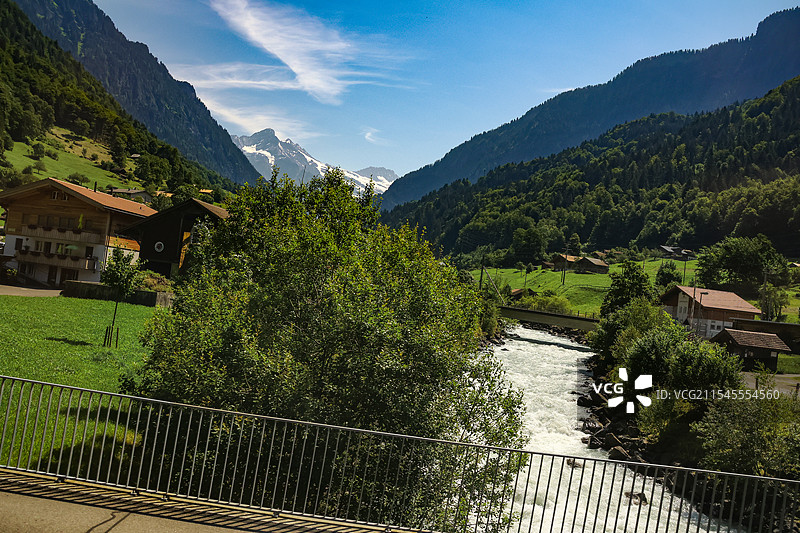 瑞士，阿尔卑斯雪山，菲斯特山峰图片素材