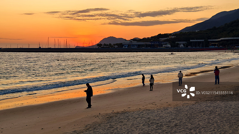 深圳桔钓沙:甲辰龙年除夕傍晚图片素材