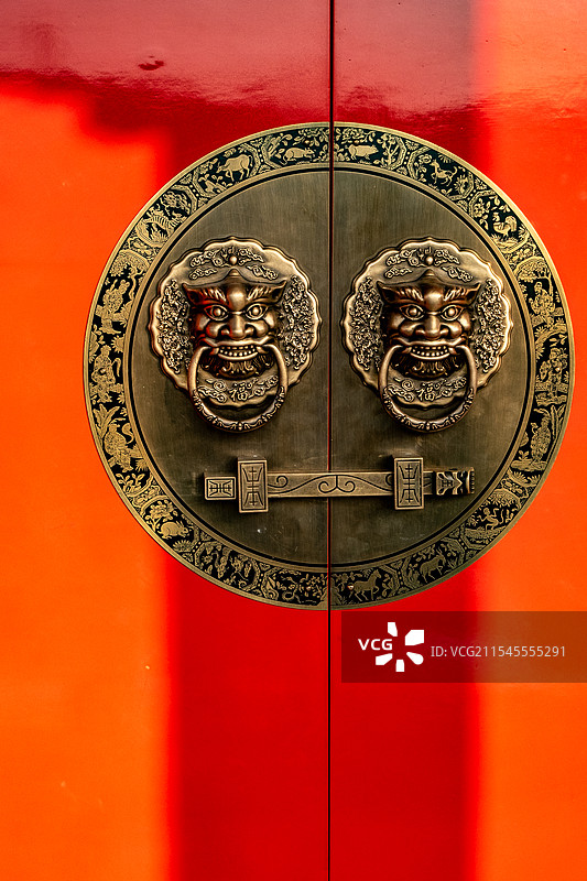 四川省内江市隆昌市狮头型门环图片素材