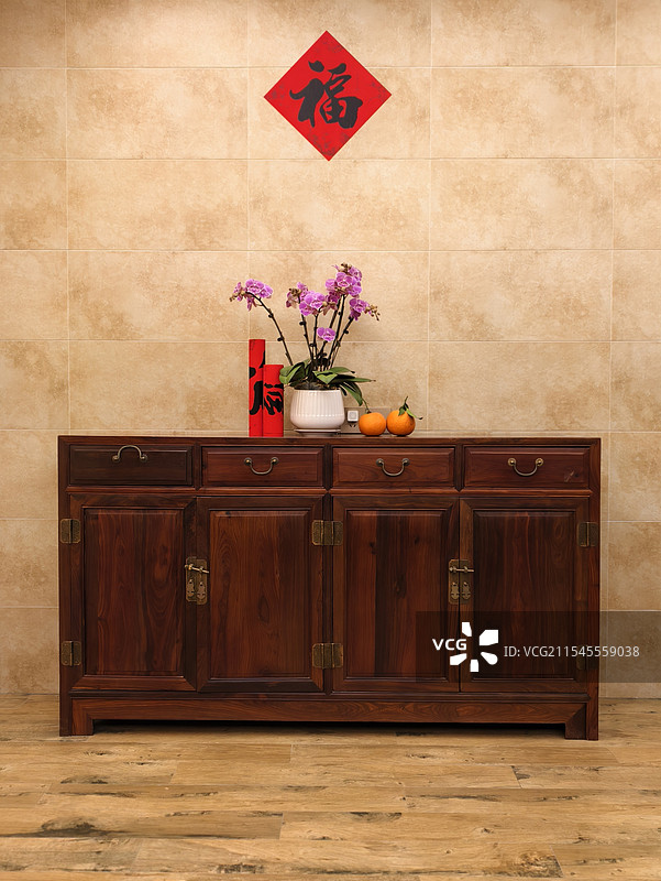 福字 蝴蝶兰 春节  年味图片素材