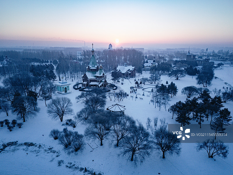 冬日伏尔加庄园图片素材