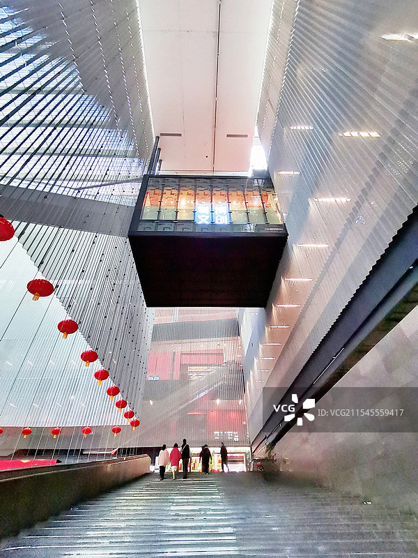 广东省博物馆建筑内部结构图片素材