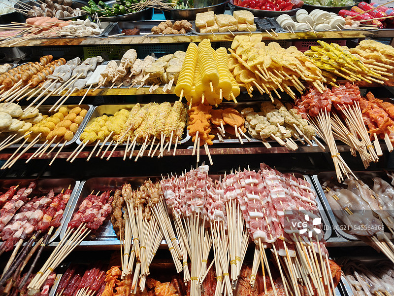 炸串店的食材图片素材