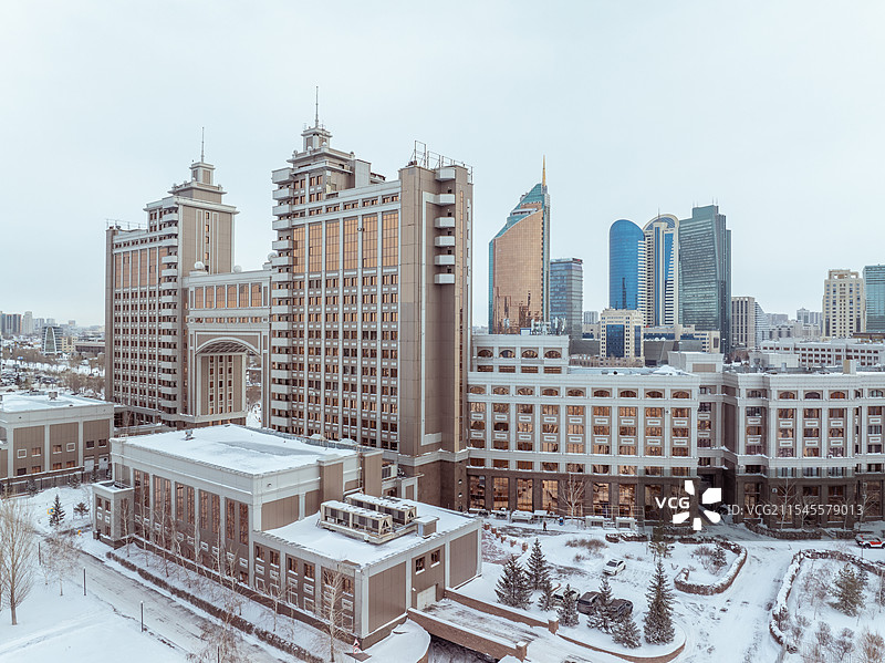 阿斯塔纳城市现代摩天大楼天际线图片素材