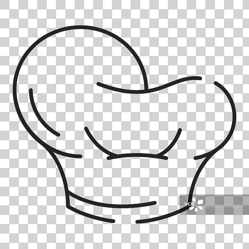 厨师帽线条图标孤立设计图片素材