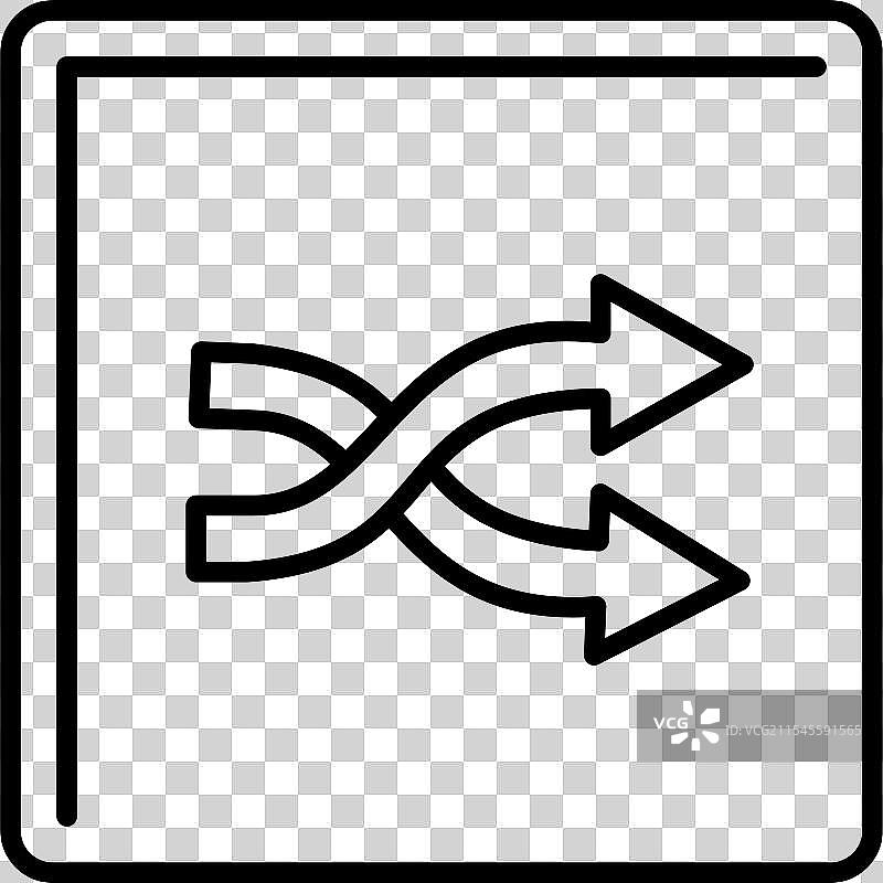 洗牌线条图标设计图片素材