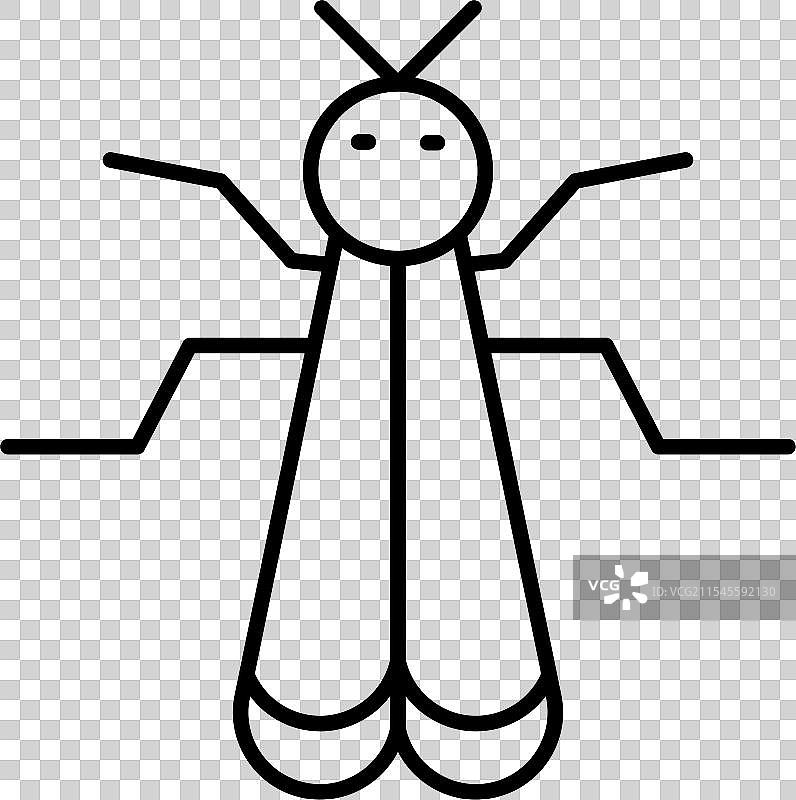 昆虫线条图标设计图片素材