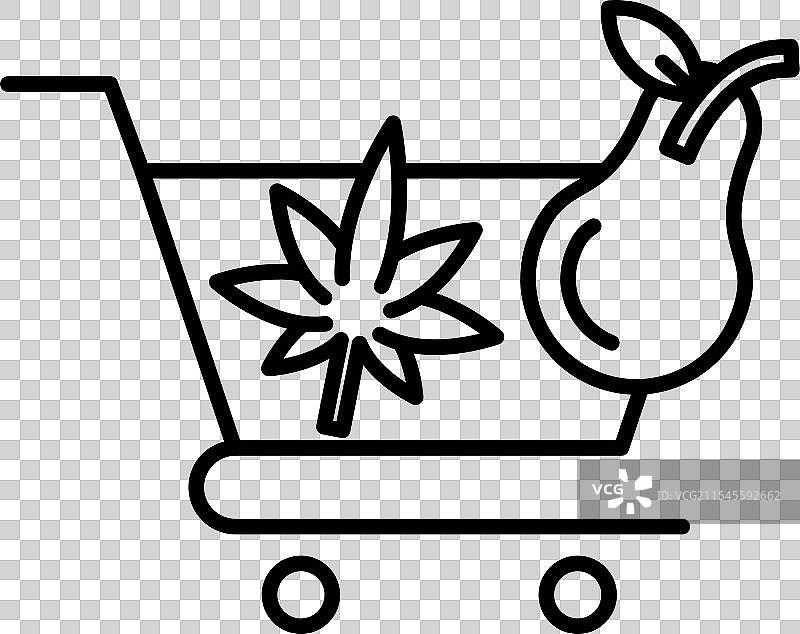 购物车线条图标设计图片素材