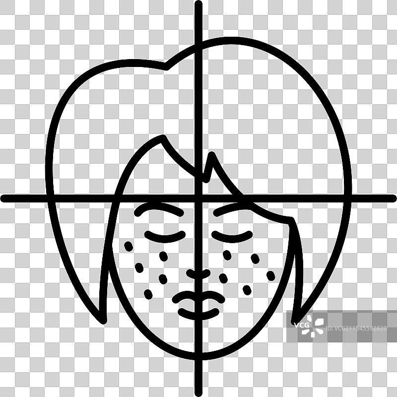 面部护理线条图标设计图片素材