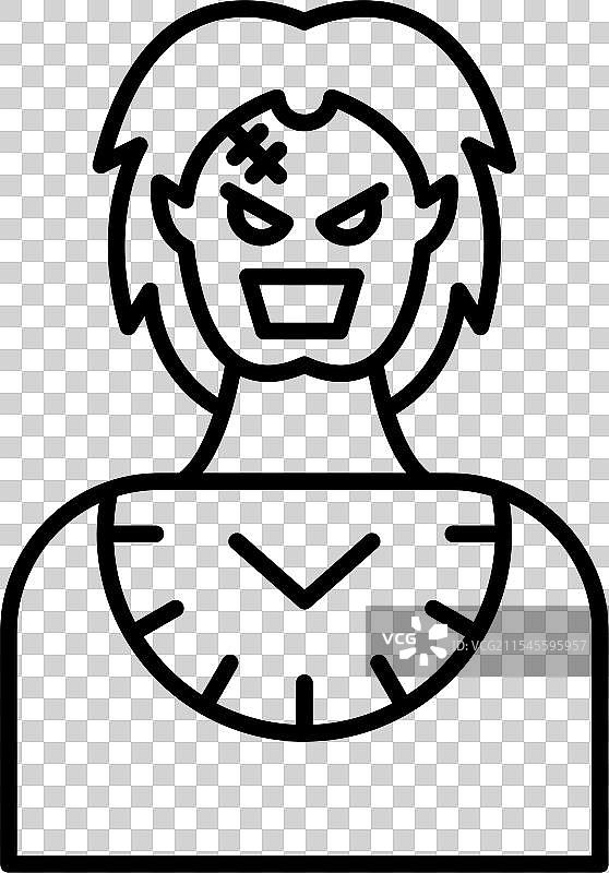 男爵线条图标设计图片素材