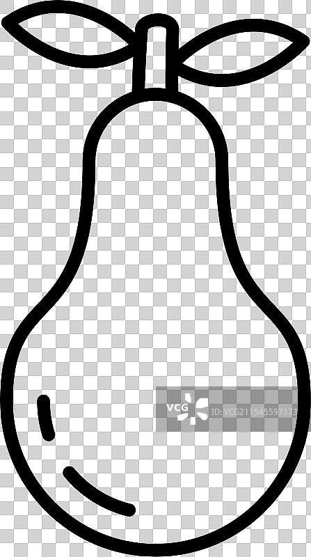 梨子线条图标设计图片素材