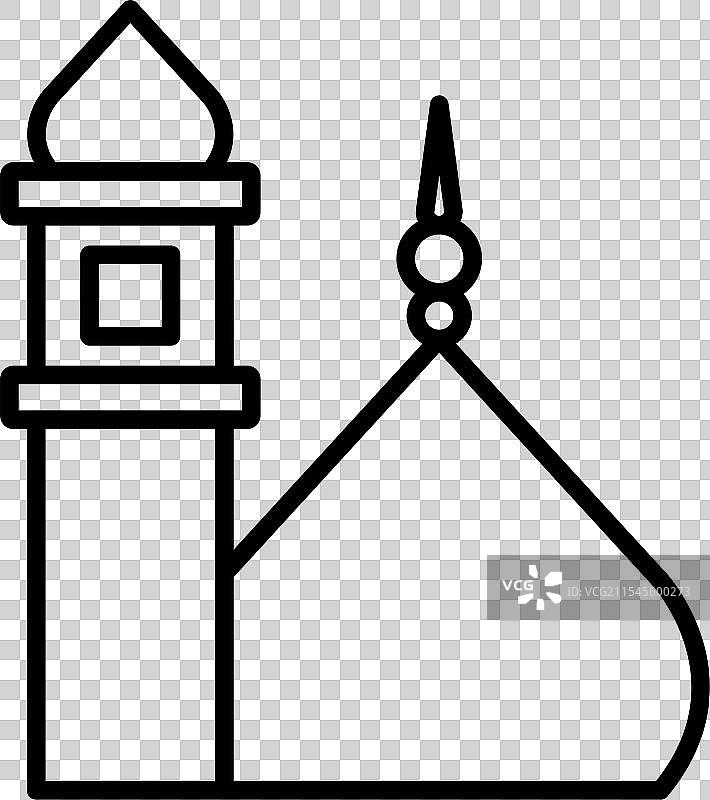 梅迪纳谢里夫线条图标设计图片素材